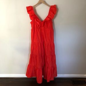 NWT J. Crew Ruffled Scoopneck Dress